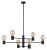 Lampa sufitowa wisząca Industrialna Loft RADIUS VI 7932 NOWODVORSKI Lighting E27 x6 nowoczesna oprawa oświetleniowa żyrandol metalowa nad stół blat wyspę czarno-złota zwis Inspiracje Premium