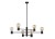 Lampa sufitowa wisząca Industrialna Loft RADIUS VI 7932 NOWODVORSKI Lighting E27 x6 nowoczesna oprawa oświetleniowa żyrandol metalowa nad stół blat wyspę czarno-złota zwis Inspiracje Premium