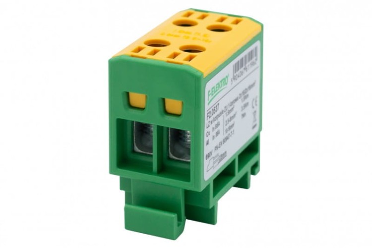LZ w korpusie ZU 1-torowa 2x16/2x16mm2 Al/Cu - żółto/zielona F2.0537 F-Elektro