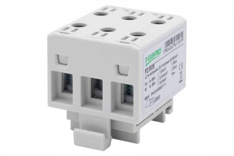 LZ w korpusie ZU 3-torowa 3x16mm2 Al/Cu - szara F2.0538 F-Elektro