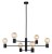 Lampa sufitowa wisząca Industrialna Loft RADIUS VI 7932 NOWODVORSKI Lighting E27 x6 nowoczesna oprawa oświetleniowa żyrandol metalowa nad stół blat wyspę czarno-złota zwis Inspiracje Premium