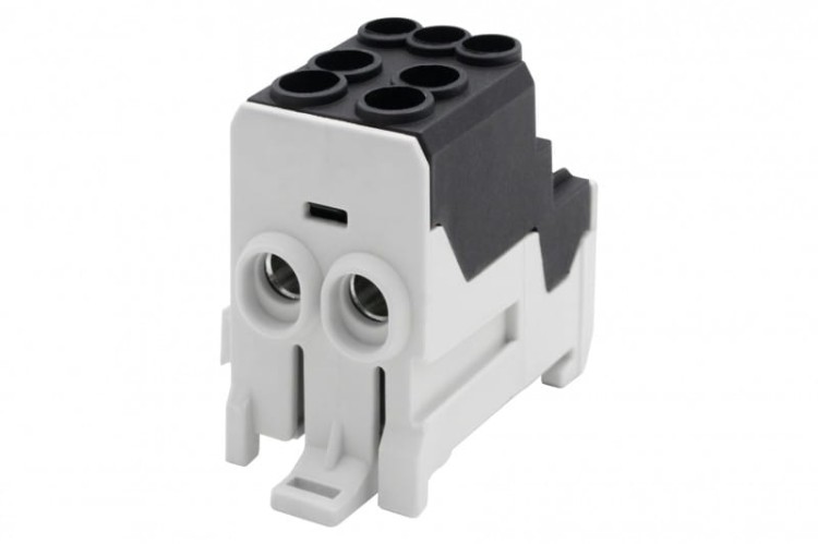 Blok rozdzielczy DBR 100A (2x25 / 6x10) Al/Cu - czarny  F2.0547 F-Elektro