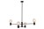 Lampa sufitowa wisząca Industrialna Loft RADIUS IV 7931 NOWODVORSKI Lighting E27 x4 nowoczesna oprawa oświetleniowa żyrandol metalowa nad stół blat wyspę czarno-złota zwis Inspiracje Premium