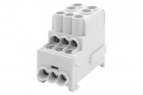 Blok rozdzielczy DBR 100A (2x25 / 6x10) Al/Cu - szary F2.0549 F-Elektro