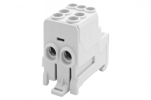 Blok rozdzielczy DBR 100A (2x25 / 6x10) Al/Cu - szary F2.0549 F-Elektro