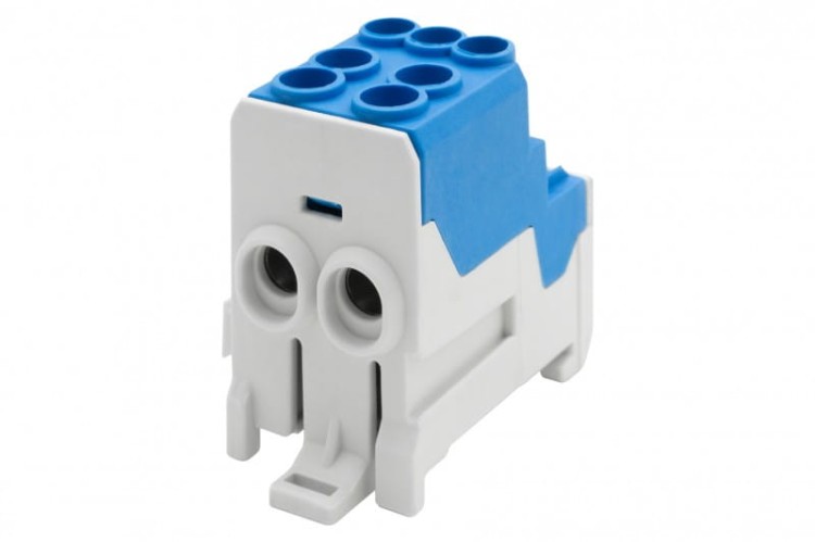 Blok rozdzielczy DBR 100A (2x25 / 6x10) Al/Cu - niebieski  F2.0550 F-Elektro
