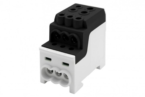 Blok rozdzielczy DBR 200A (1x70,1x35 / 6x16) Al/Cu - czarny  F2.0552 F-Elektro