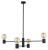 Lampa sufitowa wisząca Industrialna Loft RADIUS IV 7931 NOWODVORSKI Lighting E27 x4 nowoczesna oprawa oświetleniowa żyrandol metalowa nad stół blat wyspę czarno-złota zwis Inspiracje Premium
