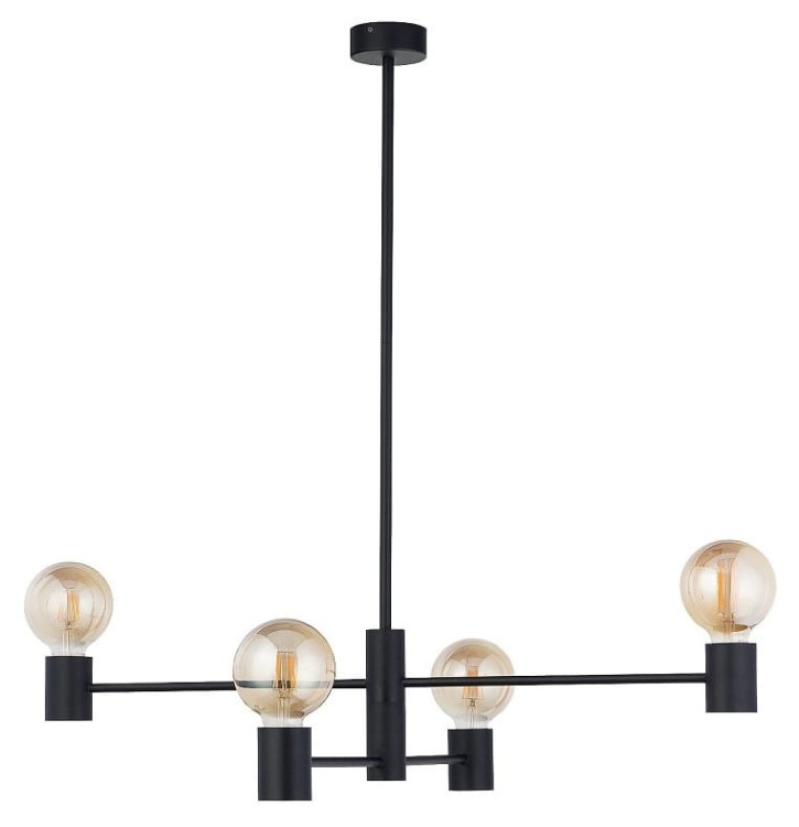 Lampa sufitowa wisząca Industrialna Loft RADIUS IV 7931 NOWODVORSKI Lighting E27 x4 nowoczesna oprawa oświetleniowa żyrandol metalowa nad stół blat wyspę czarno-złota zwis Inspiracje Premium