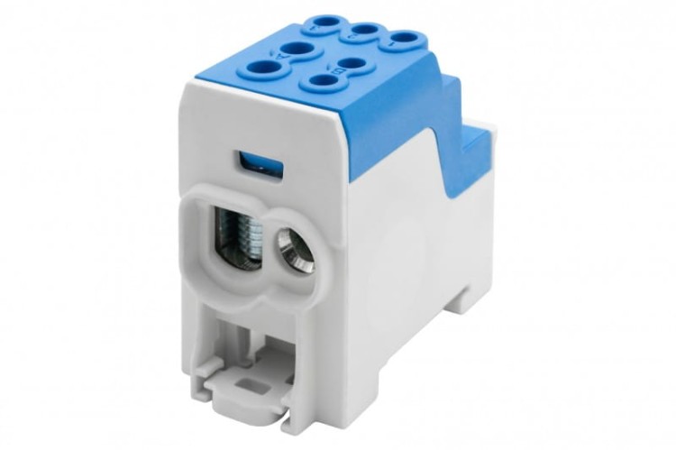 Blok rozdzielczy DBR 200A (1x70,1x35 / 6x16) Al/Cu - niebieski F2.0555 F-Elektro