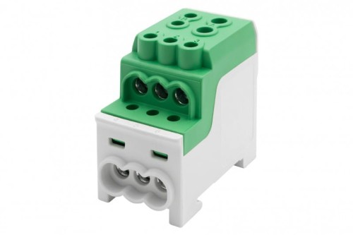 Blok rozdzielczy DBR 200A (1x70,1x35 / 6x16) Al/Cu - zielony F2.0556 F-Elektro