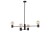 Lampa sufitowa wisząca Industrialna Loft RADIUS IV 7931 NOWODVORSKI Lighting E27 x4 nowoczesna oprawa oświetleniowa żyrandol metalowa nad stół blat wyspę czarno-złota zwis Inspiracje Premium