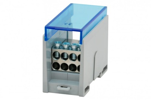 Blok rozdzielczy VBR 300A-8 (1x50 / 8x16) Al/Cu - niebieski  F2.0601 F-Elektro