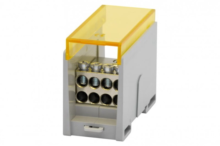 Blok rozdzielczy VBR 300A-8 (1x50 / 8x16) Al/Cu - żółty  F2.0602 F-Elektro