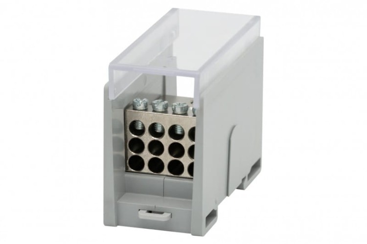 Blok rozdzielczy VBR 300A-12 (1x50 / 12x10) Al/Cu - szary  F2.0603 F-Elektro