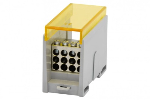 Blok rozdzielczy VBR 300A-12 (1x50 / 12x10) Al/Cu - żółty   F2.0605 F-Elektro
