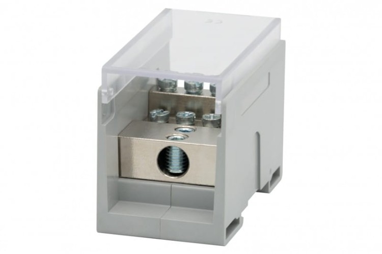 Blok rozdzielczy VBR 400A-8 (1x50 / 8x25) Al/Cu - szary F2.0606 F-Elektro