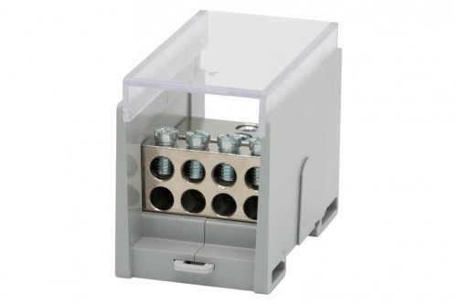 Blok rozdzielczy VBR 400A-8 (1x50 / 8x25) Al/Cu - szary F2.0606 F-Elektro