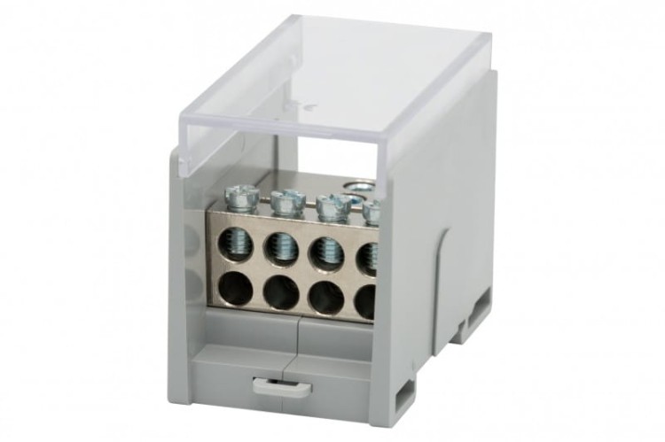 Blok rozdzielczy VBR 400A-8 (1x50 / 8x25) Al/Cu - szary F2.0606 F-Elektro