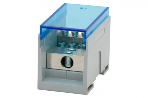 Blok rozdzielczy VBR 400A-8 (1x50 / 8x25) Al/Cu - niebieski  F2.0607 F-Elektro