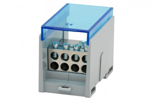 Blok rozdzielczy VBR 400A-8 (1x50 / 8x25) Al/Cu - niebieski  F2.0607 F-Elektro