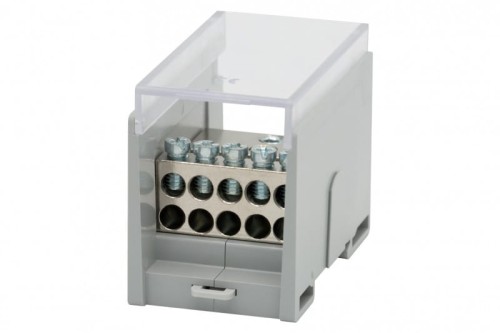 Blok rozdzielczy VBR 400A-10 (1x50 / 10x16) Al/Cu - szary  F2.0609 F-Elektro