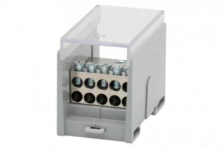 Blok rozdzielczy VBR 400A-10 (1x50 / 10x16) Al/Cu - szary  F2.0609 F-Elektro
