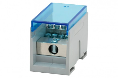 Blok rozdzielczy VBR 400A-10 (1x50 / 10x16) Al/Cu - niebieski  F2.0610 F-Elektro