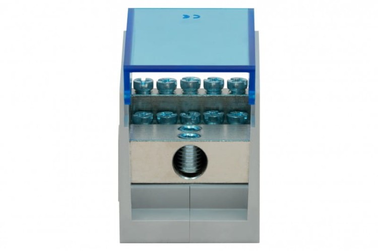 Blok rozdzielczy VBR 400A-10 (1x50 / 10x16) Al/Cu - niebieski  F2.0610 F-Elektro
