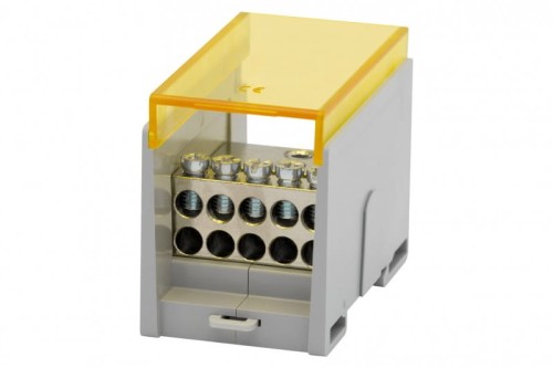 Blok rozdzielczy VBR 400A-10 (1x50 / 10x16) Al/Cu - żółty   F2.0611 F-Elektro