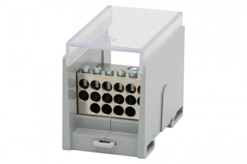 Blok rozdzielczy VBR 400A-16 (1x50 / 16x10) Al/Cu - szary  F2.0612 F-Elektro