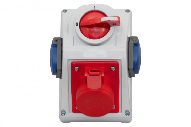 Rozdzielnica KOMBI - gniazda 16A 5p, 2x230V, 0/1 F3.0006 F-Elektro