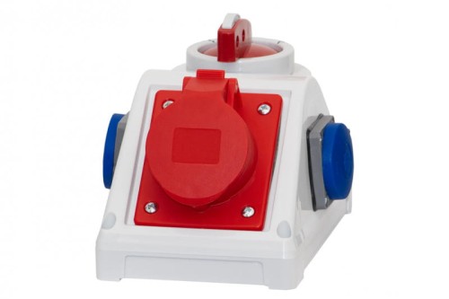 Rozdzielnica KOMBI - gniazda 16A 5p, 2x230V, L/P(16A) F3.0018 F-Elektro