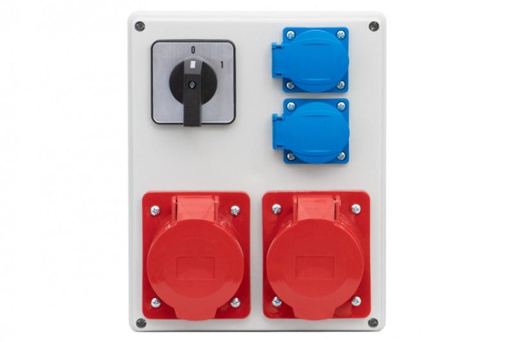 Rozdzielnica R-240 - gniazda 2x16A 5p, 2x230V, 0/1(32A) F3.0092 F-Elektro