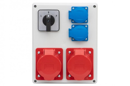 Rozdzielnica R-240 - gniazda 16A 5p, 32A 5p, 2x230V, L/P(32A) F3.0094 F-Elektro