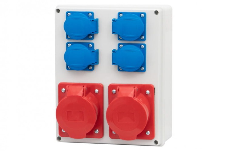 Rozdzielnica R-240 - gniazda 16A 5p, 32A 5p, 4x230V F3.0100 F-Elektro