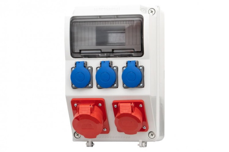 Rozdzielnica CAJA 9M - gniazda 2x32A 5p, 3x230V /9 modułów/ F3.0131 F-Elektro