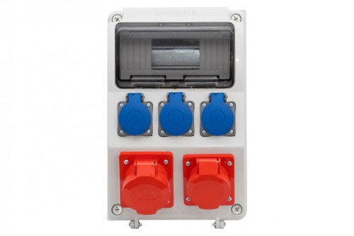 Rozdzielnica CAJA 9M - gniazda 2x16A 5p, 3x230V /9 modułów/ F3.0132 F-Elektro