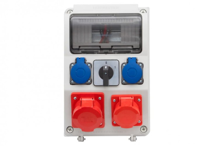 Rozdzielnica CAJA 9M - gniazda 2x32A 5p, 2x230V, 0/1(32A) /9 modułów/ F3.0248 F-Elektro