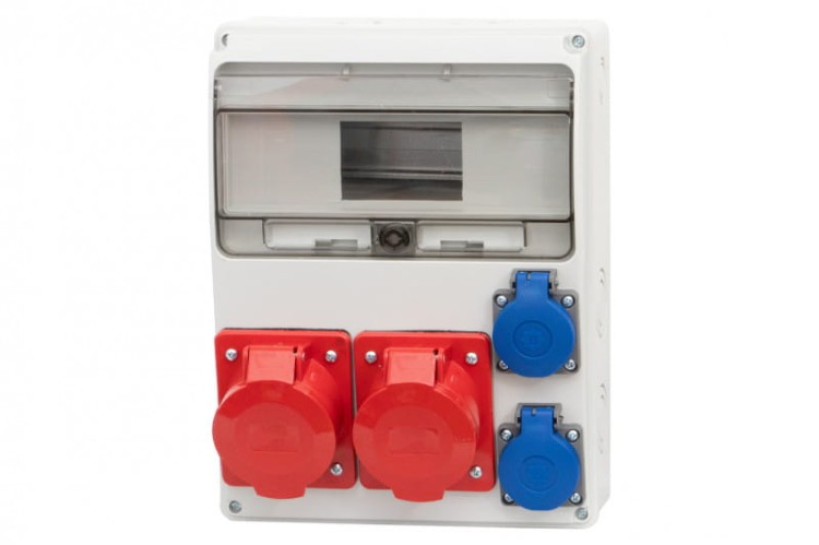 Rozdzielnica LAGO 11M - gniazda 2x32A 5p, 2x230V /11 modułów/ F3.0284 F-Elektro
