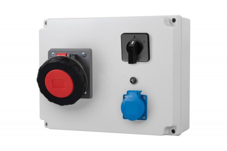 Rozdzielnica R-310 - gniazda 63A 5p, 230V, 0/1(63A) z bezpiecznikiem F3.0295 F-Elektro