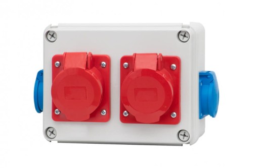 Rozdzielnica R-190 - gniazda 2x16A 5p, 2x230V F3.0308 F-Elektro