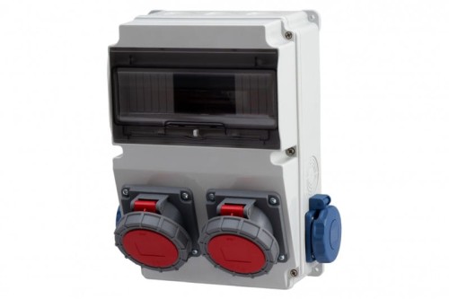 Rozdzielnica LAGO 10M - gniazda 16A 5p, 32A 5p, 2x230V  IP65  /10 modułów/ F3.0315 F-Elektro