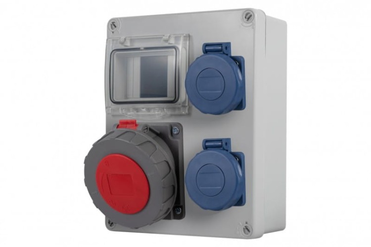 Rozdzielnica R-240 4M - gniazda 32A 5p, 2x230V  IP65  /4 moduły/ F3.0324 F-Elektro