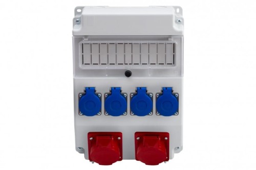 Rozdzielnica CAJA 11M - gniazda 16A 5p, 32A 5p, 4x230V /11 modułów/ F3.0397 F-Elektro