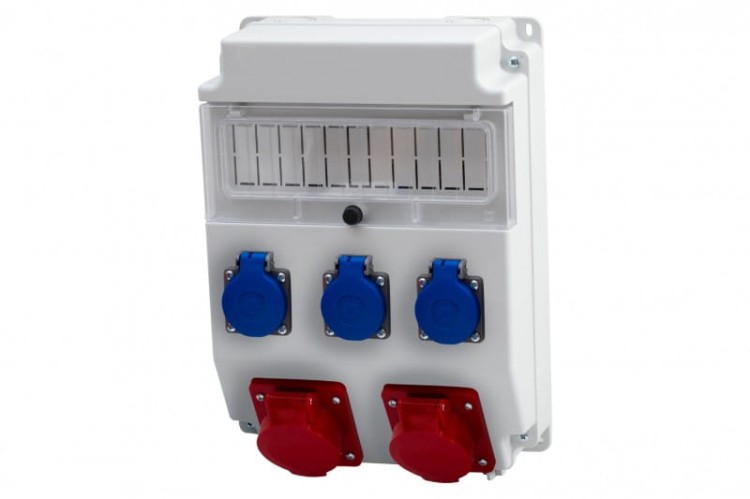 Rozdzielnica CAJA 11M - gniazda 2x32A 5p, 3x230V /11 modułów/ F3.0402 F-Elektro