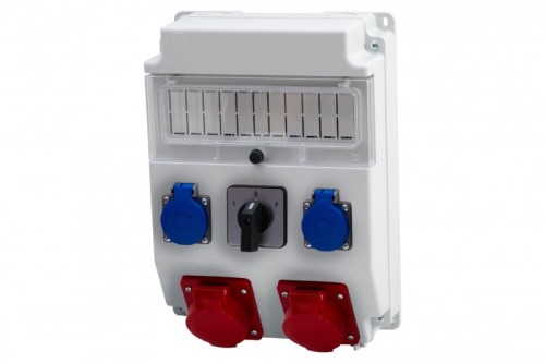 Rozdzielnica CAJA 11M - gniazda 2x16A 5p, 2x230V, L/P(32A) /11 modułów/ F3.0408 F-Elektro