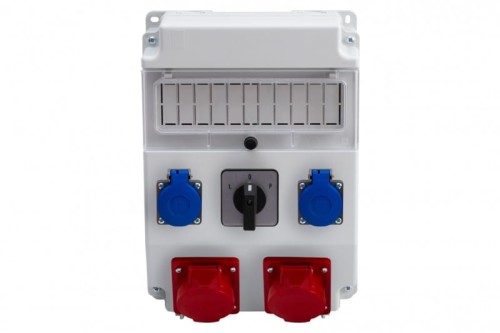 Rozdzielnica CAJA 11M - gniazda 2x16A 5p, 2x230V, L/P(32A) /11 modułów/ F3.0408 F-Elektro
