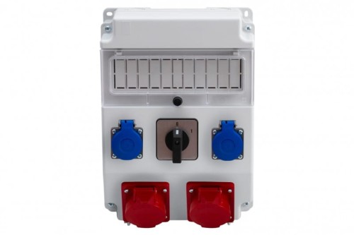 Rozdzielnica CAJA 11M - gniazda 2x32A 5p, 2x230V, 0/1(32A) /11 modułów/ F3.0409 F-Elektro