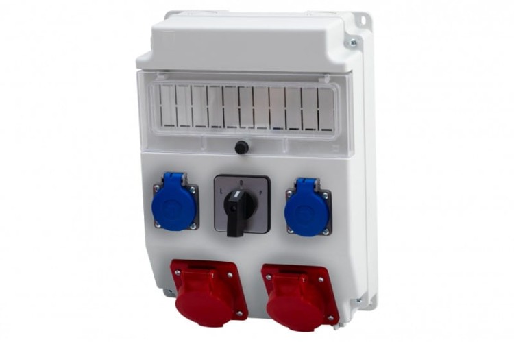 Rozdzielnica CAJA 11M - gniazda 2x32A 5p, 2x230V, L/P(32A) /11 modułów/ F3.0410 F-Elektro